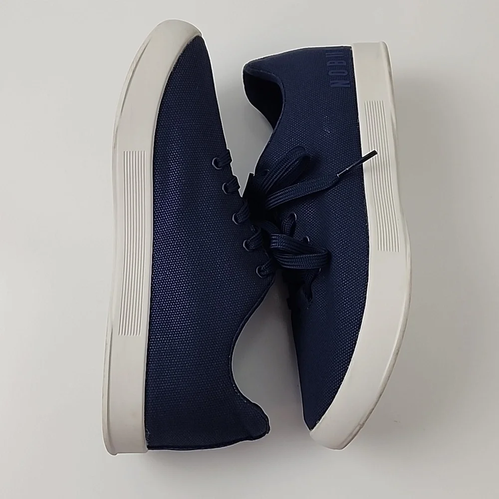 NOBULL Canvas Unisex Trainer Sneakers Navy - Picture 3 of 16